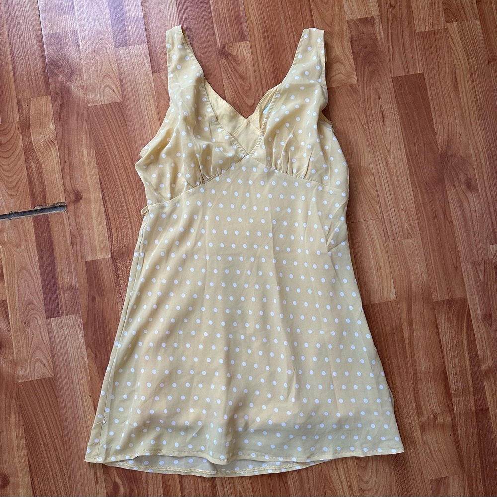 Princess Polly Yellow Polka Dot Dress